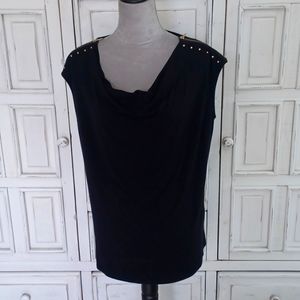 0X (fits like XL) Carmen Marc Valvc black zipper detail on shoulders